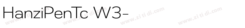 HanziPenTc W3字体转换